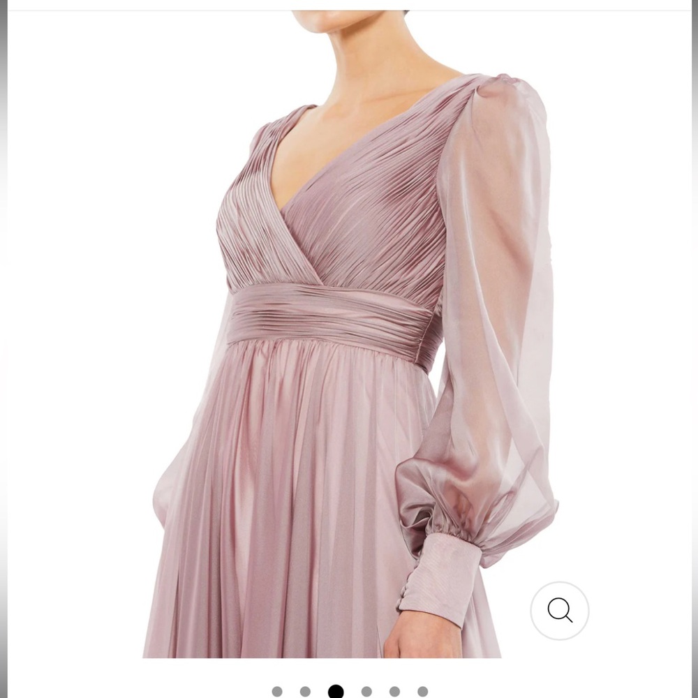 Mac Duggal Faux Wrap Long Sleeve
Tiered Gown - Picture 2 of 9